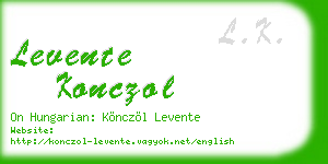 levente konczol business card